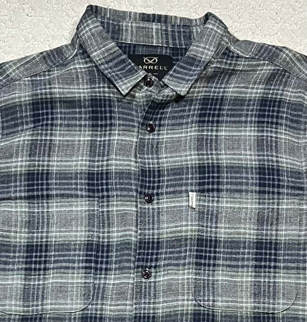 Farrell Men's Long Sleeve Plaid Button Down Shirt Gray Blue Size XL